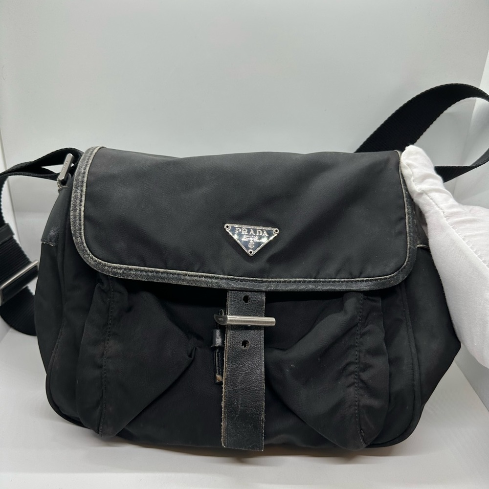 Prada Black Nylon Crossbody Messenger Bag - Picture 2 of 9